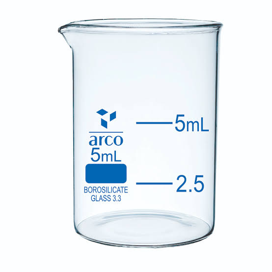 LOW FORM BEAKER WITH SPOUT 5ml